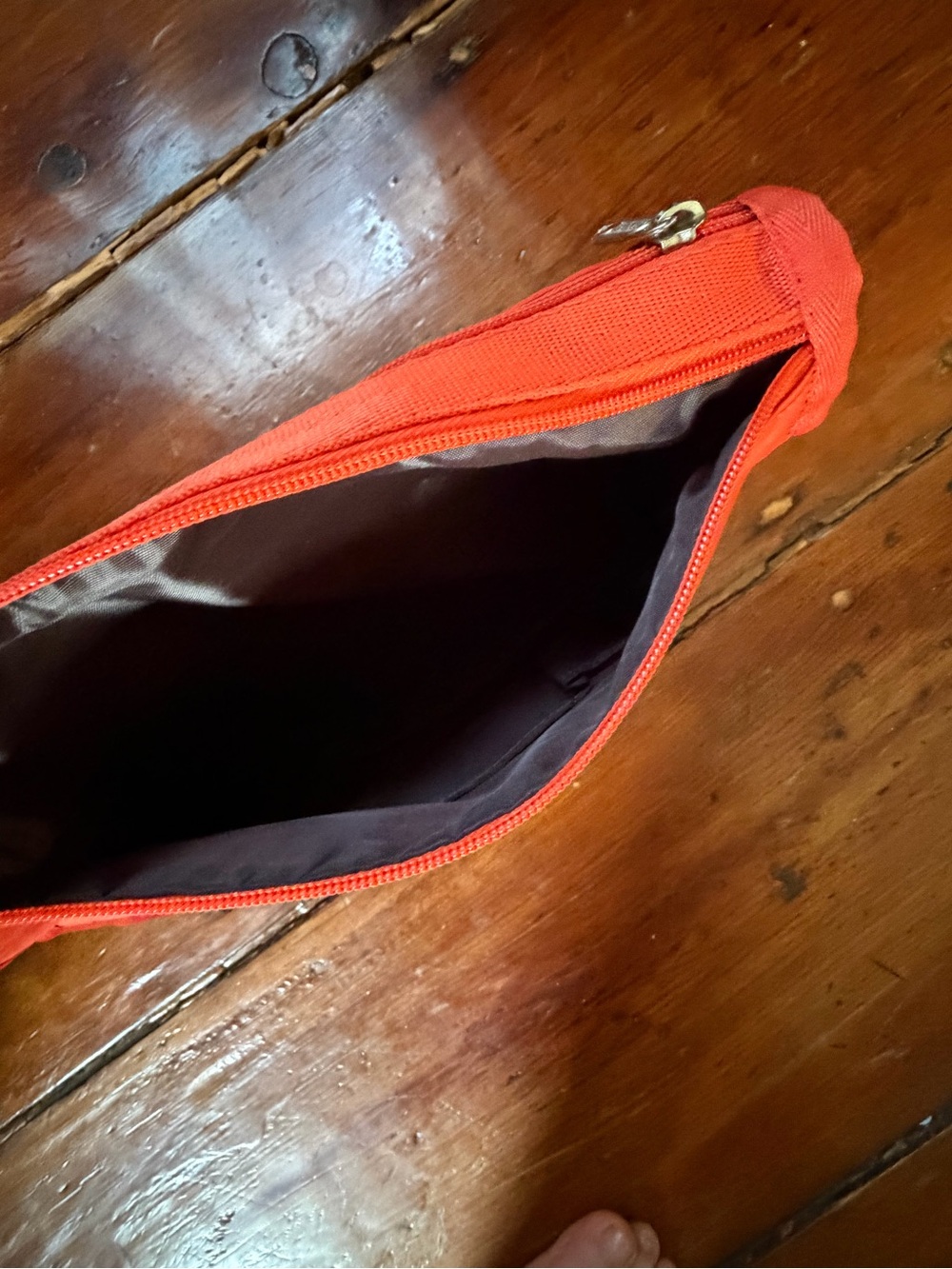 Lesportsac Bright Orange Nylon Pouch with Front Zip - Picture 4 of 5